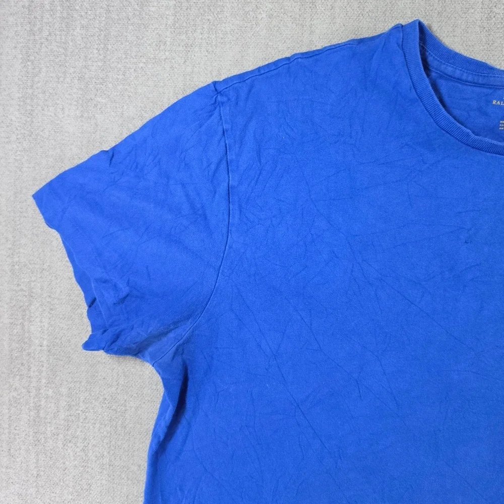 Polo Ralph Lauren T-Shirt Mens Large Blue Short Sleeve‎ Embroidered Pony Logo